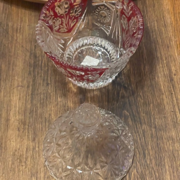 5h Avenue Rosaline Candy Dish Ruby 5" Crystal Glass Lid USA #ES106 - Picture 4 of 7